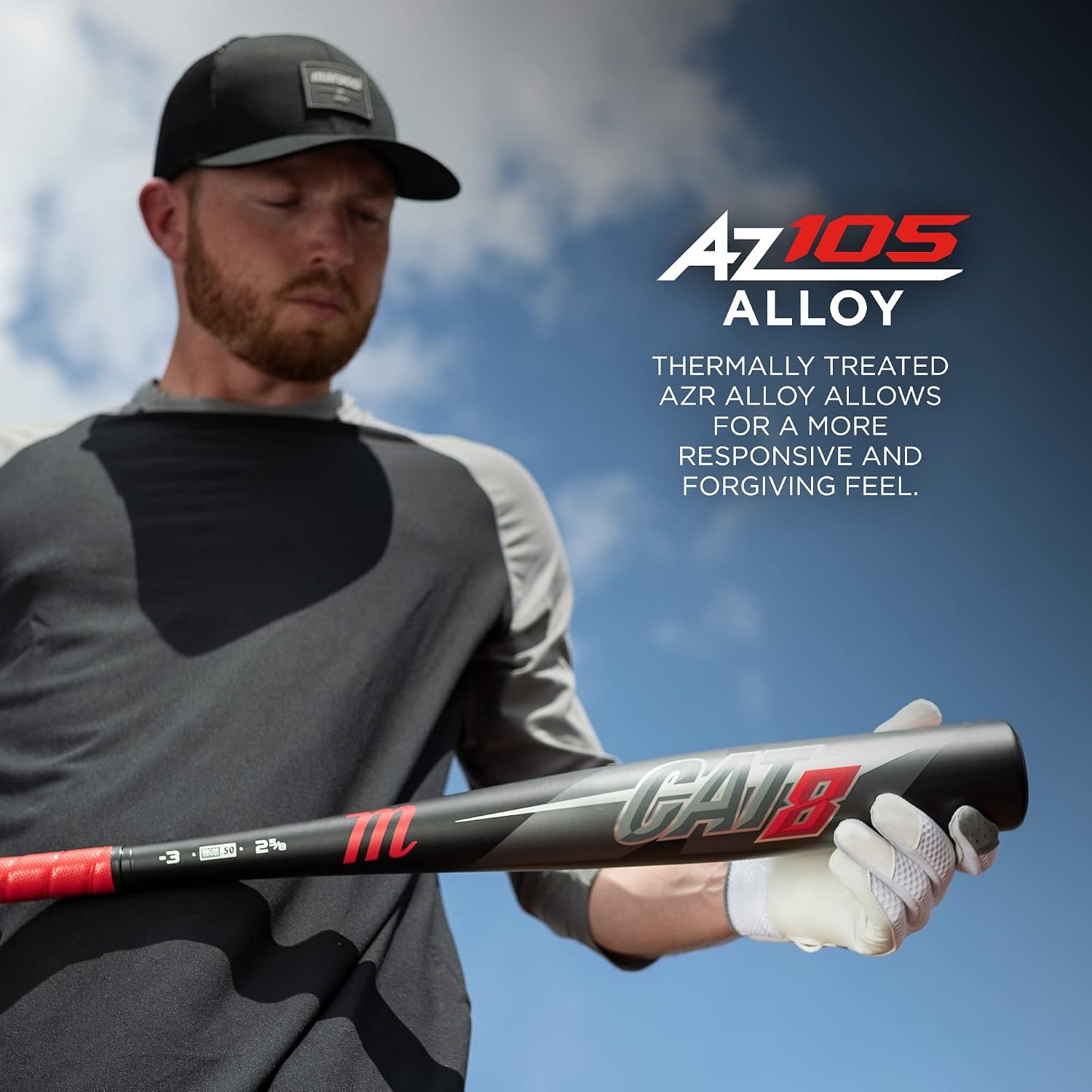 image:imageMarucci CAT8 3 BBCOR Baseball Bat 2 58 BarrelBlack
