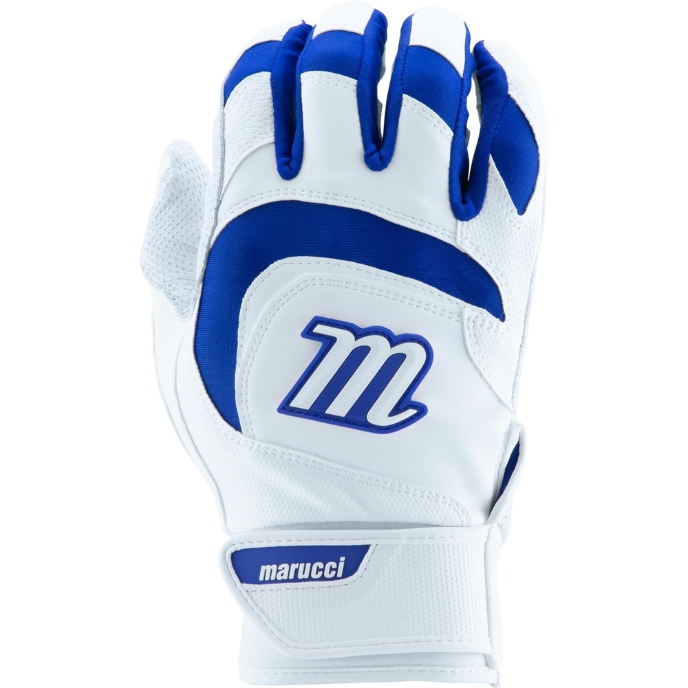image:imageMARUCCI Signature Batting Glove V4 WhiteRoyal Adult XLarge