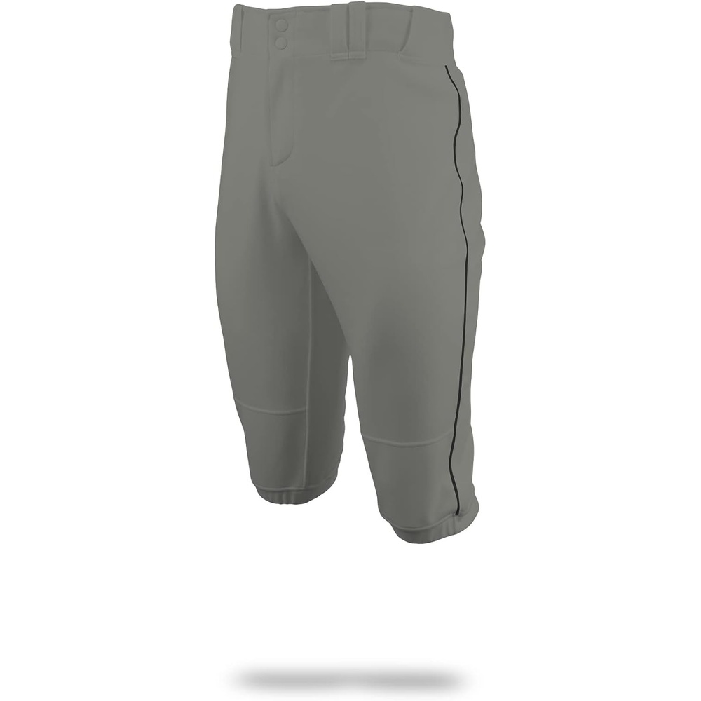 image:imageMarucci Adult EXCEL DoubleKnit Piped Baseball Short PantGrayBlack