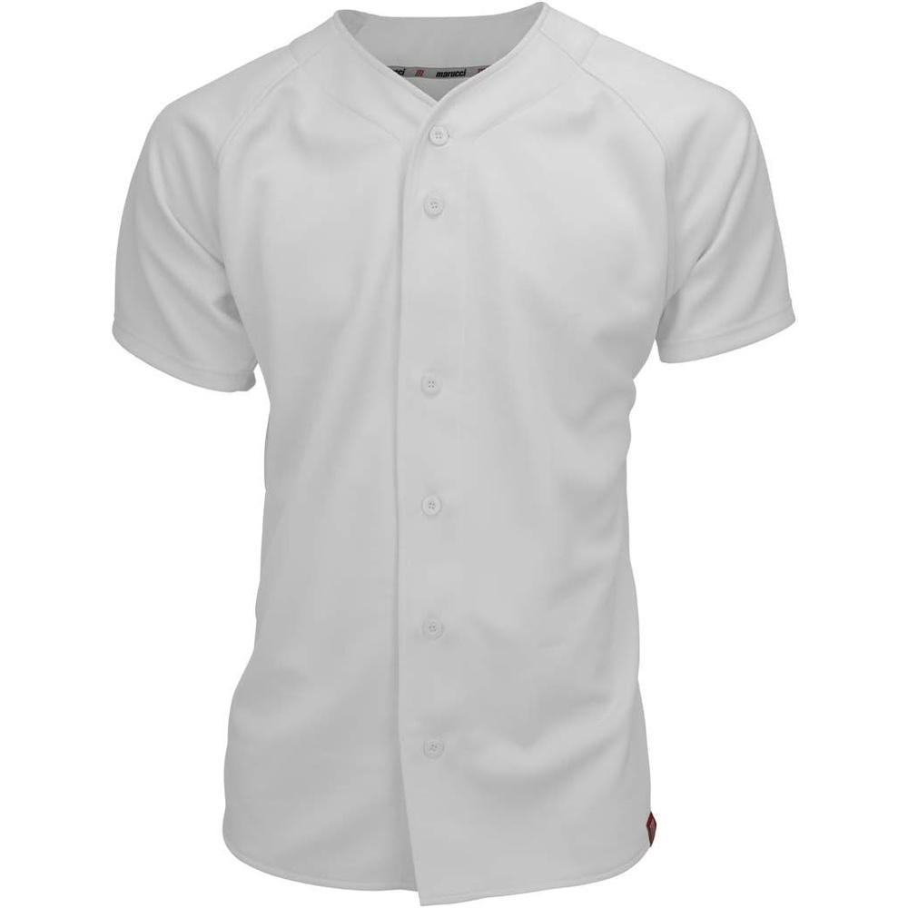 image:imageMarucci Adult Full Button Double Knit Baseball Jersey