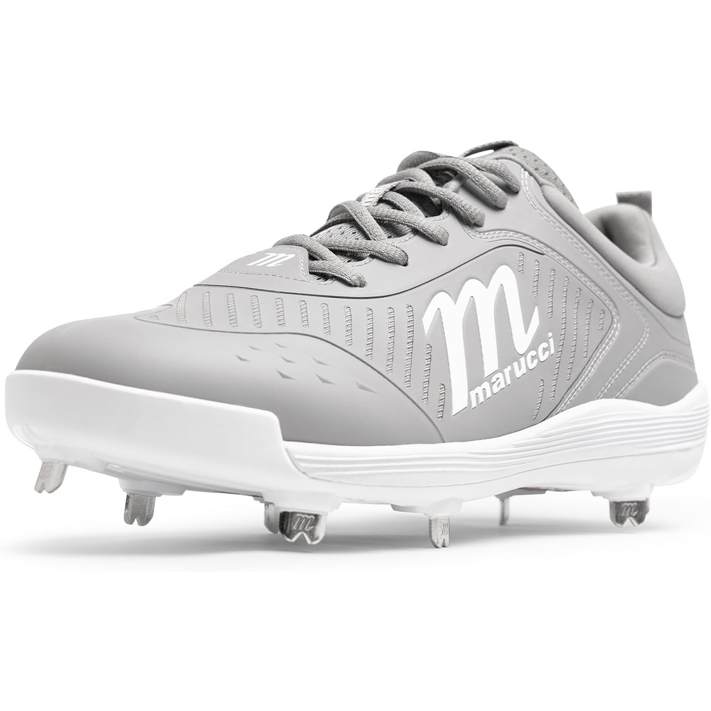 image:imageMarucci CFT Low Height Metal Baseball Cleats for Men Baseball Shoes for Men Secure Adjustable Fit Comfort amp Traction for Performance Lightweight Long Lasting DurabilityGrey