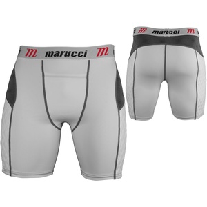 Marucci Elite Men’s Baseball Padded Sliding Shorts w/Cup White/White