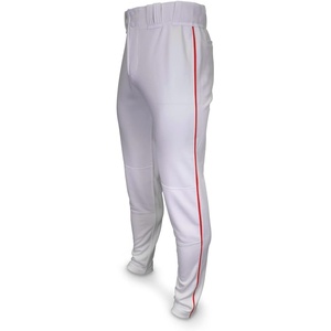Marucci Sports – Tapered Double-Knit Piped Pant White/Red, White/Red, Youth XX Large, Double-Knit Pants, Men’s Apparel (MAPTTDKPIP-W/R-YXXL)