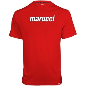 Marucci Two-Tone Adult Baseball Performance T-Shirt, Red, Medium