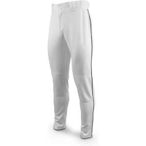 Marucci Youth EXCEL Double-Knit Piped Baseball Pant, White/Black, Youth Large