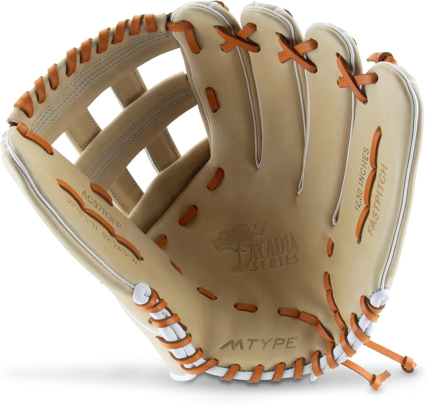 image:imageMARUCCI Acadia V3 Fastpitch Glove 1200 Braided Post Right Hand Throw1250 CAMEL