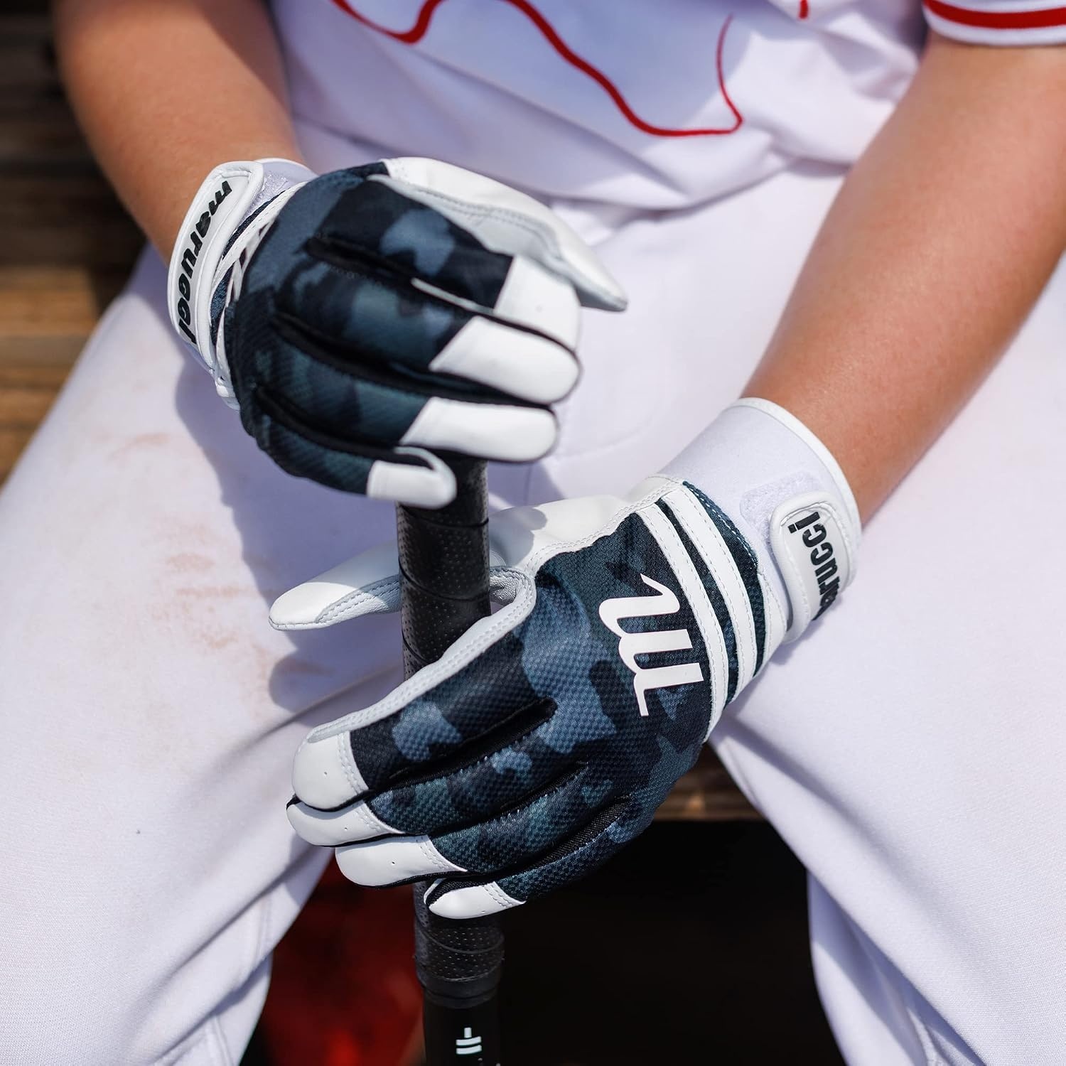image:imageMARUCCI Adult Full WRAP Signature Batting GloveNAVY BLUE