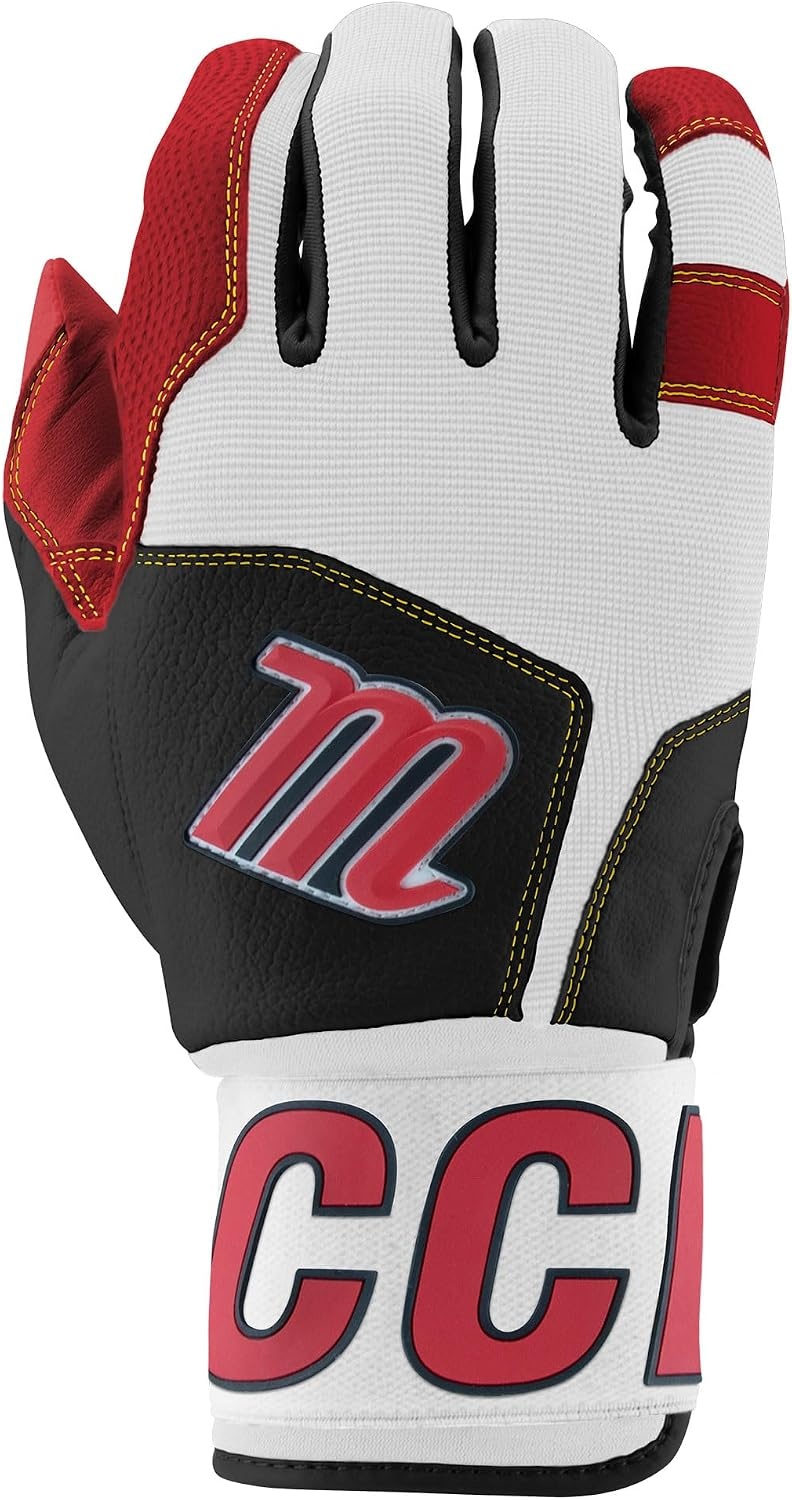 image:imageMARUCCI Blacksmith Full WRAP Adult Batting Glove V2BLACKRED