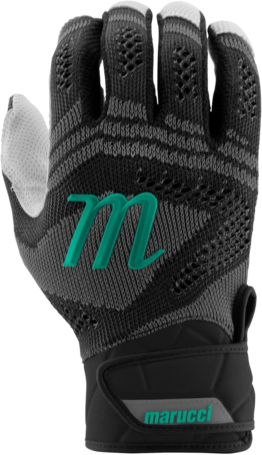 image:imageMARUCCI Breeze Knit V2 Adult Batting GlovesBLACKTEAL