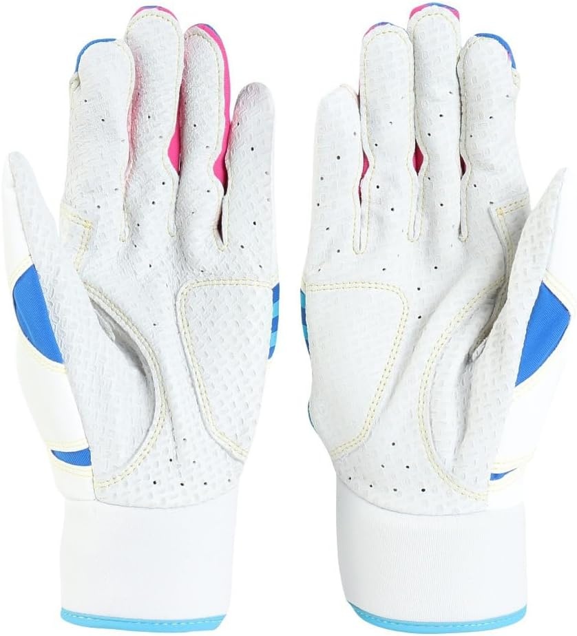 image:imageMARUCCI FUZN PRO Adult Batting Gloves WhiteColumbia BluePink AM