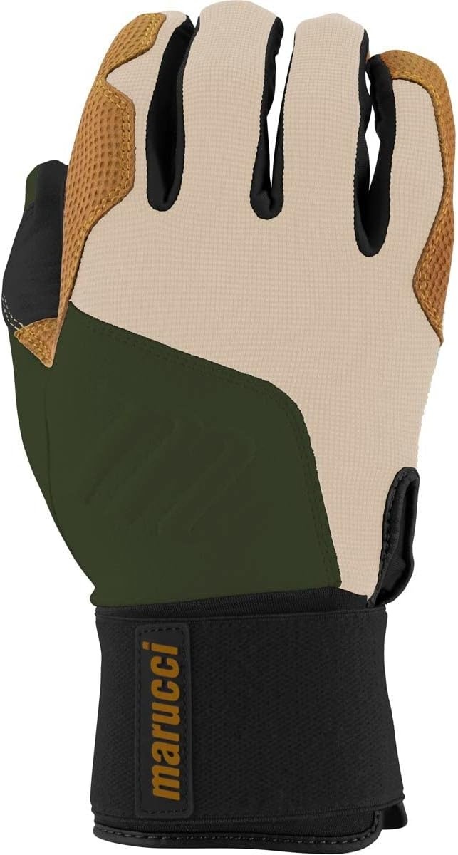 image:imageMarucci Blacksmith FullWrap Baseball Batting GlovesGREENTAN