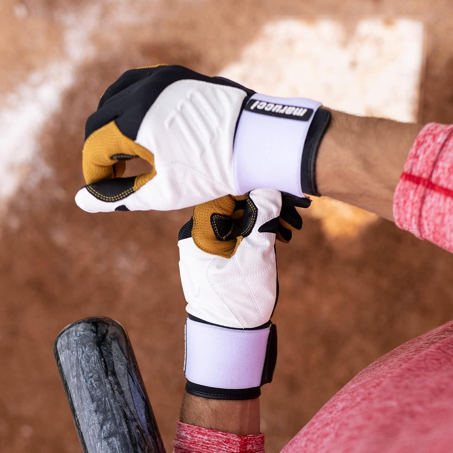 image:imageMarucci Blacksmith FullWrap Baseball Batting GlovesGREENTAN