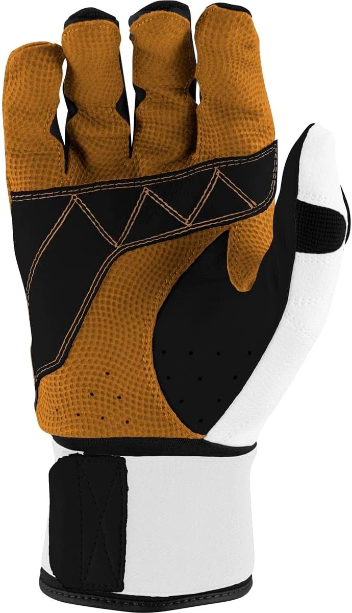 image:imageMarucci Blacksmith FullWrap Baseball Batting GlovesWhite Black