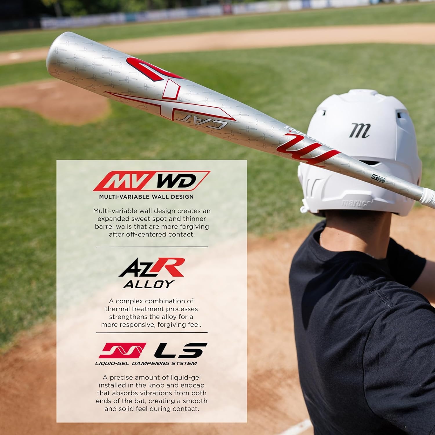 image:imageMarucci CATX2 Baseball Bat 2 58 Barrel 3 Drop BBCOR Certified Balanced3229