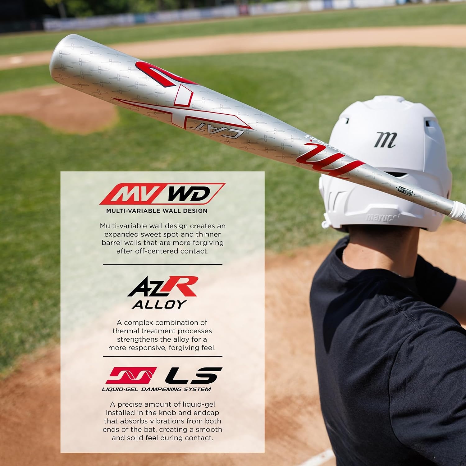 image:imageMarucci CATX2 Baseball Bat 2 58 Barrel 3 Drop BBCOR Certified Balanced3330