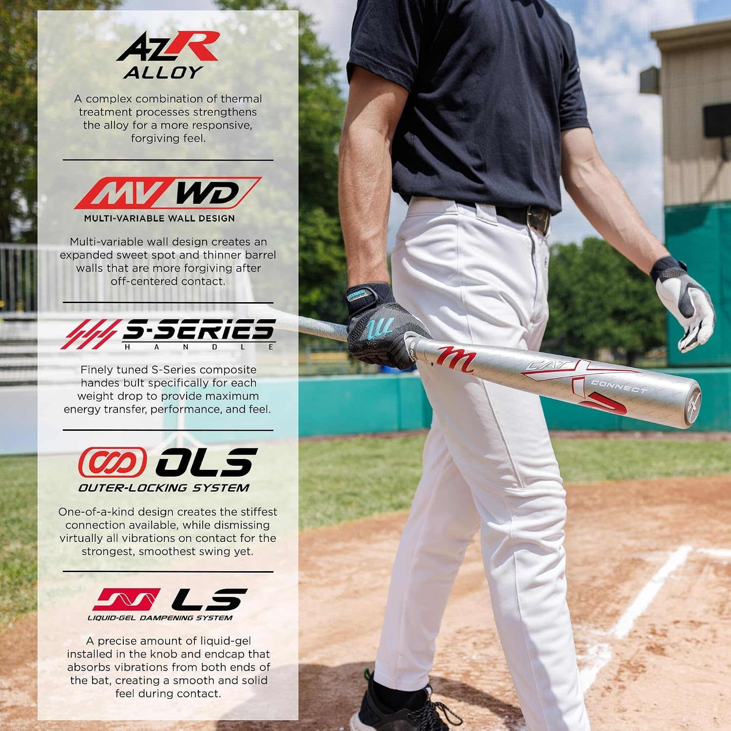 image:imageMarucci CATX2 Connect Baseball Bat 2 58 Barrel 3 Drop BBCOR EndLoaded335 305 oz
