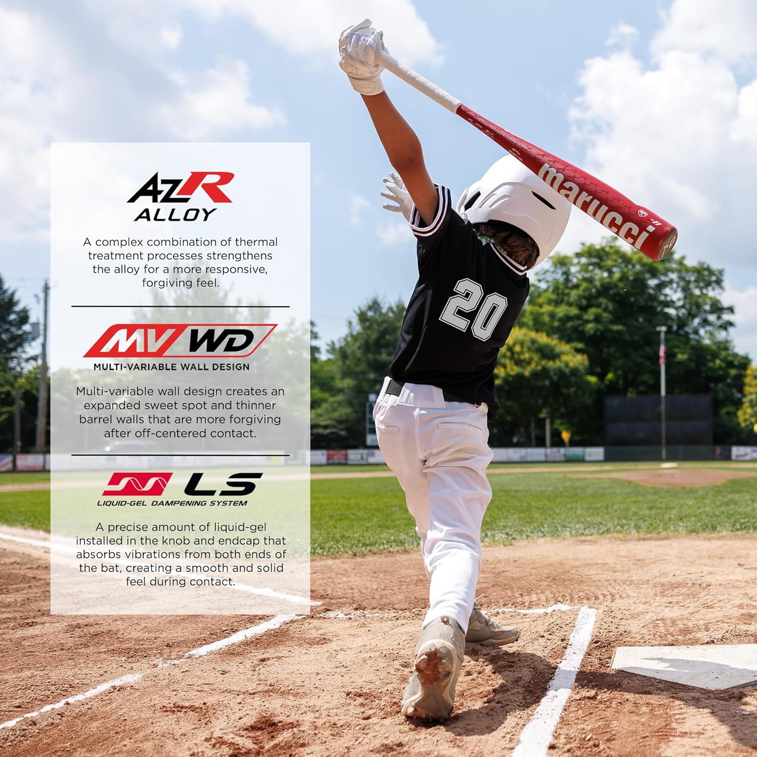 image:imageMarucci CATX2 Senior League Bat 2 58 Barrel 5 8 11 Drop USA Baseball Balanced5