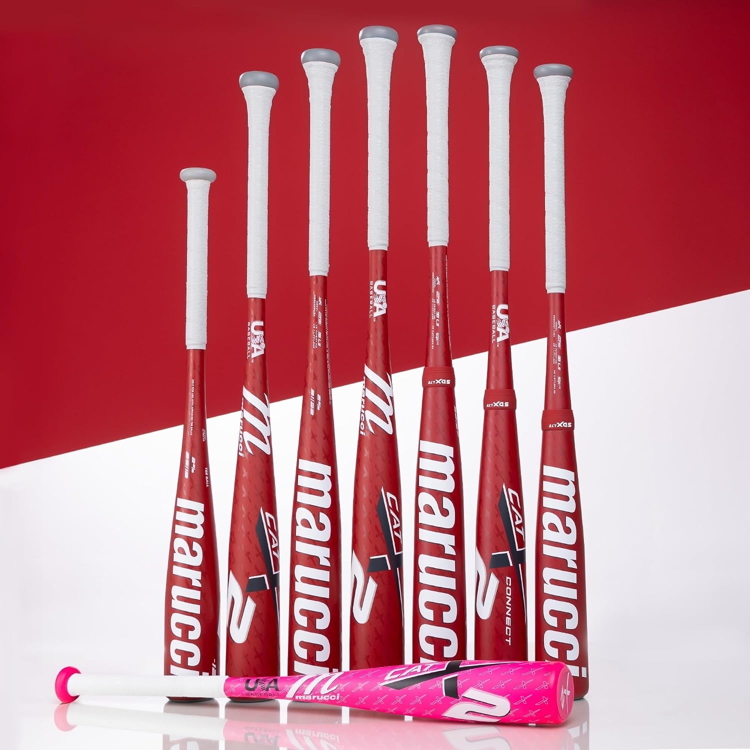 image:imageMarucci CATX2 Tee Ball Bat 2 58 Barrel 11 Drop RedPink USA BaseballRED