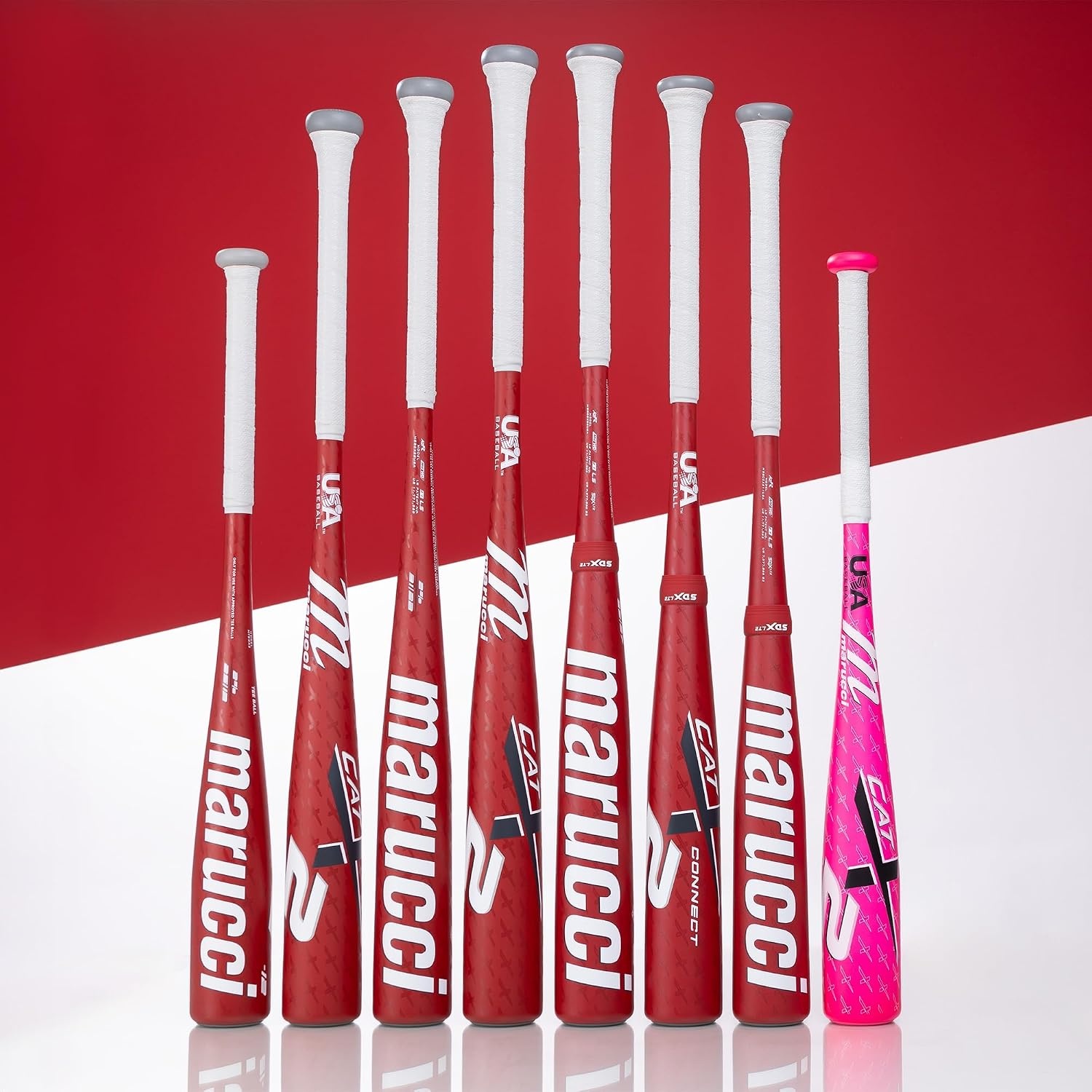 image:imageMarucci CATX2 Tee Ball Bat 2 58 Barrel 11 Drop RedPink USA BaseballRED