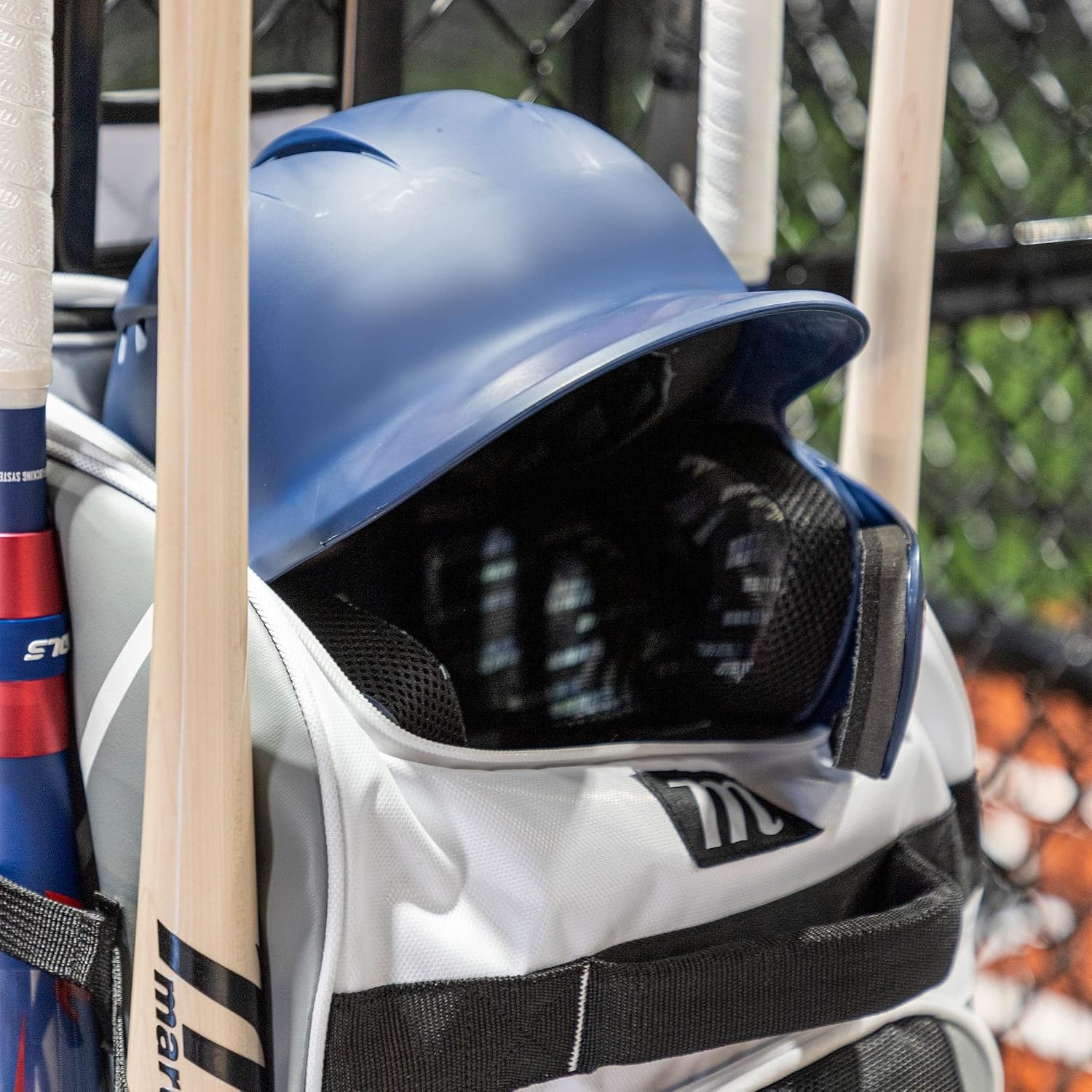 image:imageMarucci CONVOY WHEELED BASEBALL BAT PACK WHITEGRAY