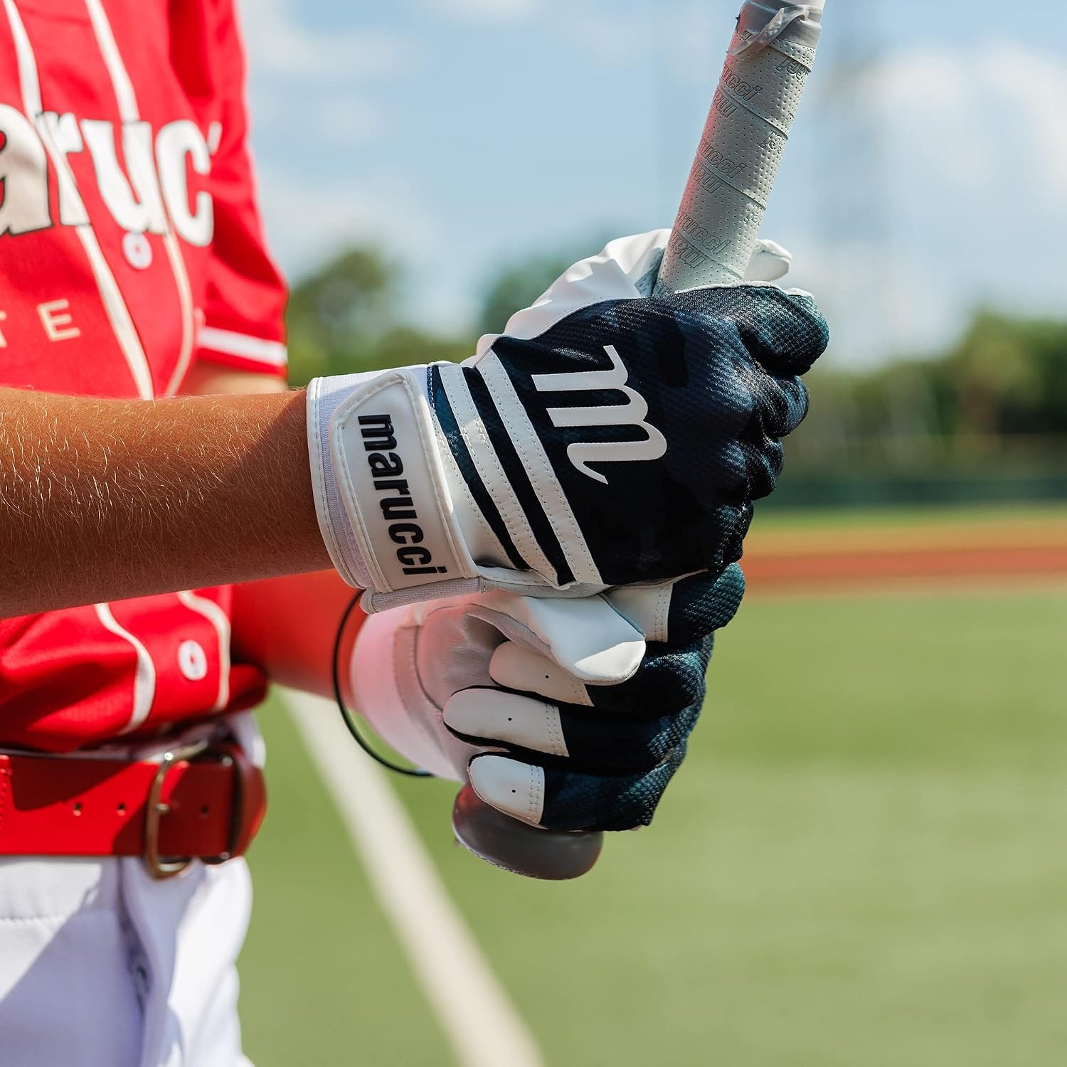 image:imageMarucci MARUCCI Adult Full WRAP Signature Batting GloveBlue