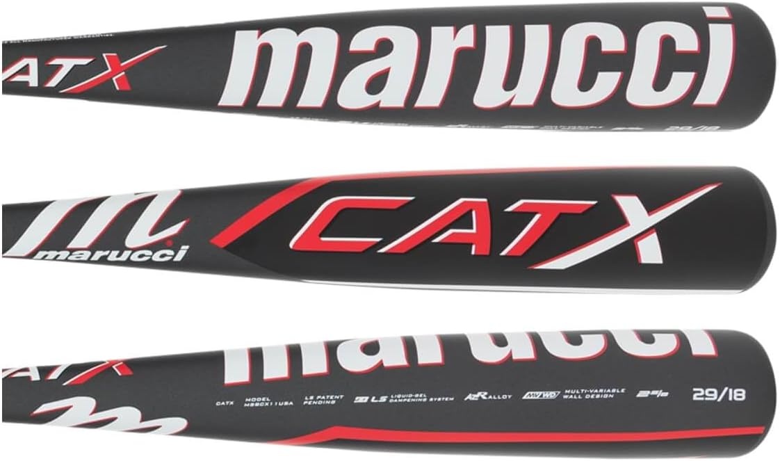 image:imageMarucci MARUCCI CATX USA Aluminum Baseball BAT 2 58 BarrelGRAYRED