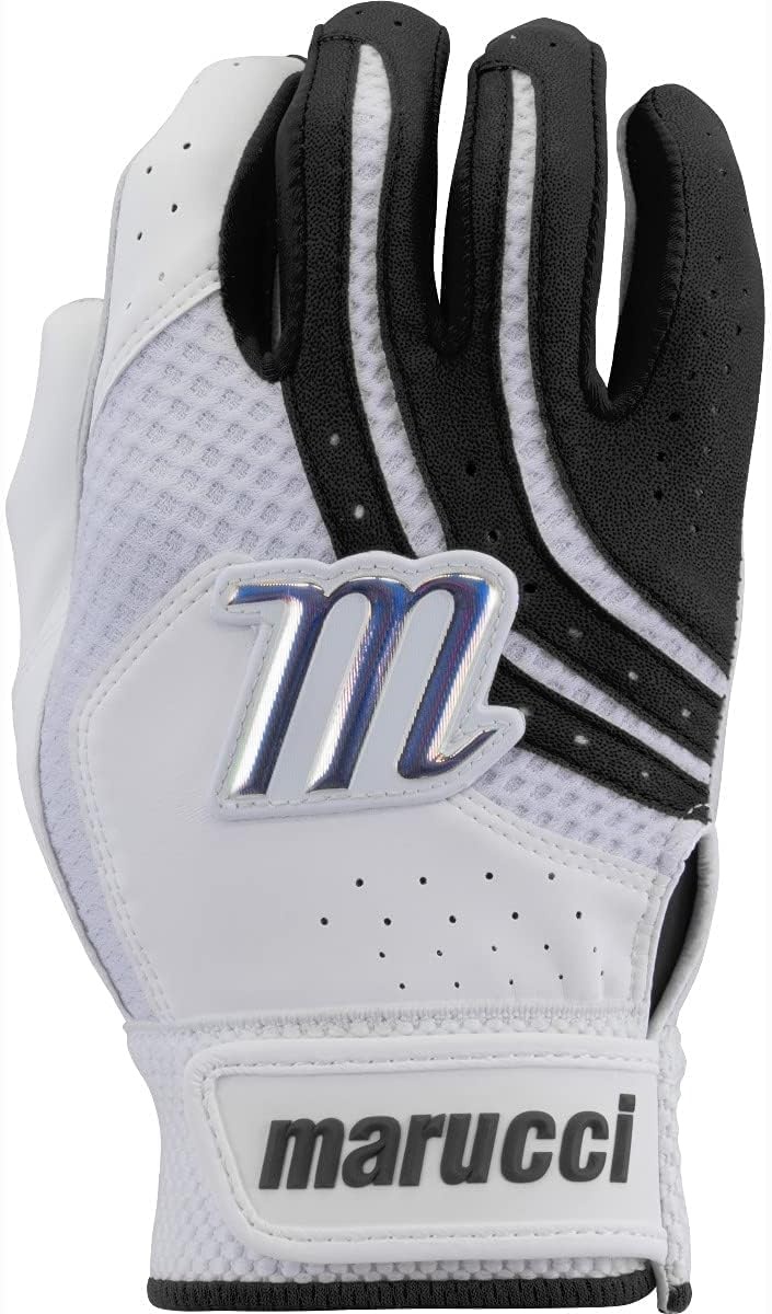 image:imageMarucci Medallion Fastpitch Batting GlovesWhite Black