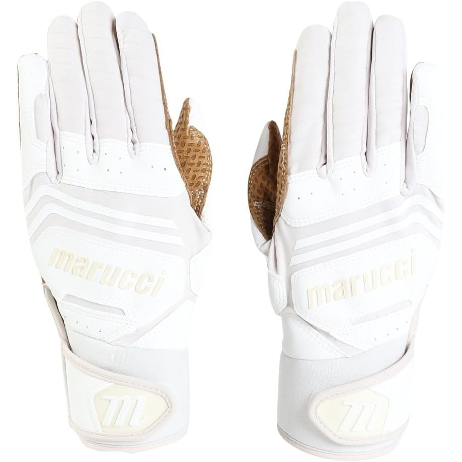image:imageMARUCCI FUZN PRO Adult Batting Gloves WhiteTAN AM