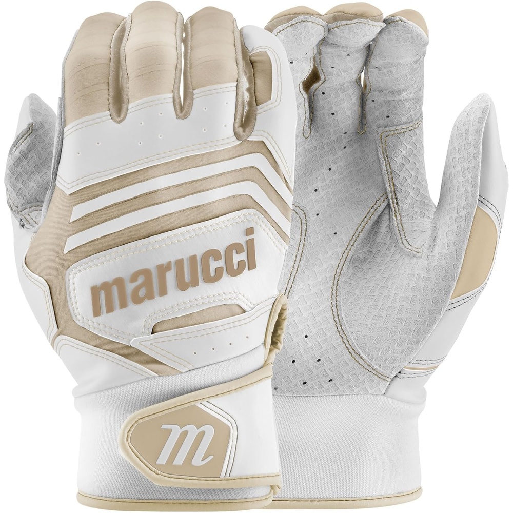 image:imageMARUCCI FUZN PRO Adult Batting Gloves WhiteTAN AXL
