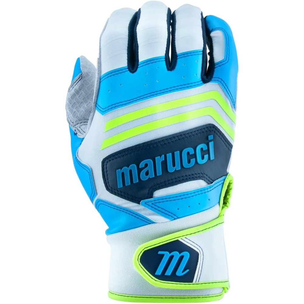image:imageMARUCCI FUZN PRO Adult Batting Gloves WhiteTealNavy Blue AM