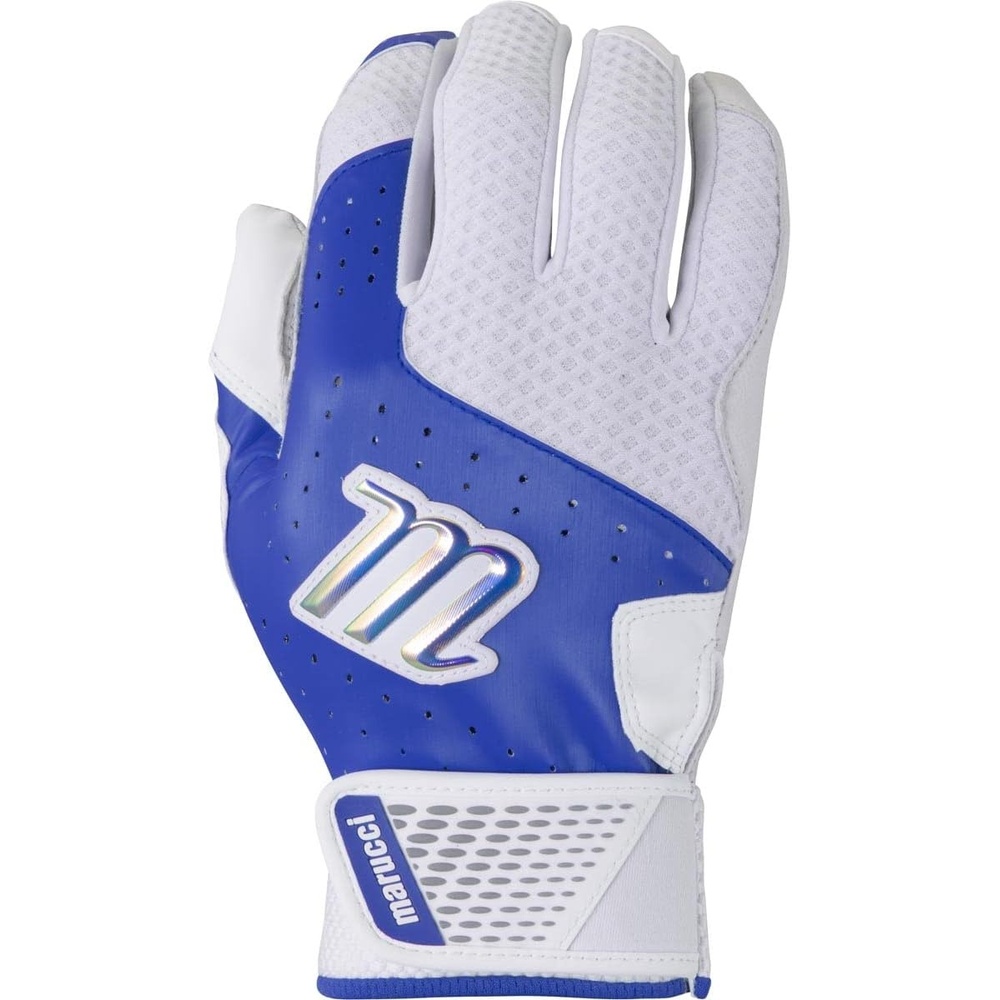 image:imageMarucci Crest BaseballFastpitch Batting GlovesRoyal Blue  White