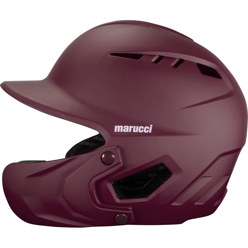image:imageMarucci DuraVent Batting Helmet NOCSAE Verified Baseball Helmet with Reversible Jaw Guard amp Ventilation Youth and Senior SizesMAROON