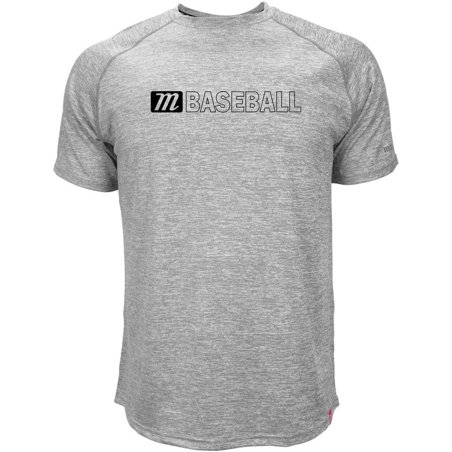 image:imageMarucci MAMRLTMB2 Mens Baseball Heathered TEEGrey
