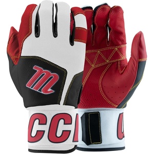 MARUCCI Blacksmith Full WRAP Adult Batting Glove V2(BLACK/RED)