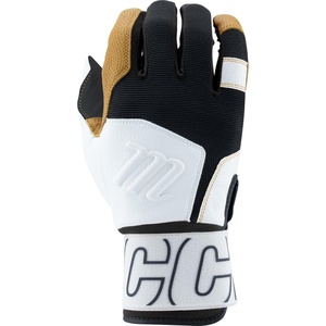 MARUCCI Blacksmith Full WRAP Adult Batting Glove V2(WHITE/BLACK)