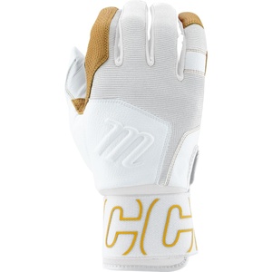 MARUCCI Blacksmith Full WRAP Adult Batting Glove V2(WHITE/WHITE)