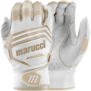 MARUCCI FUZN PRO Adult Batting Gloves, White/TAN, AXXL