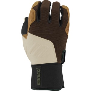 Marucci Blacksmith Full-Wrap Baseball Batting Gloves(BROWN/TAN)