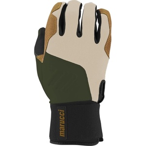 Marucci Blacksmith Full-Wrap Baseball Batting Gloves(GREEN/TAN)