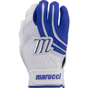 Marucci Medallion Fastpitch Batting Gloves(White / Royal Blue)