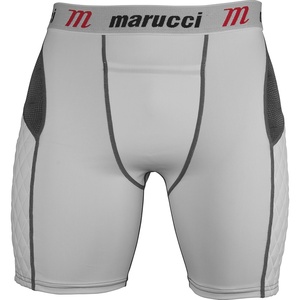 Marucci Men’s Marucci Adult Elite Padded Slider Shorts(White)