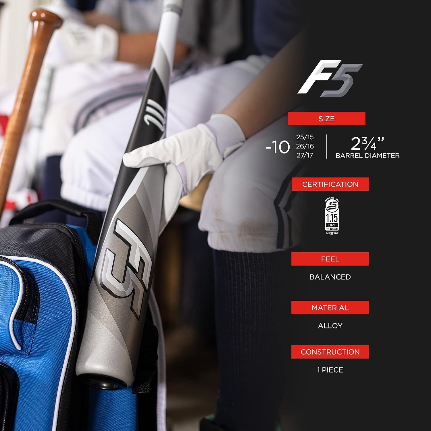 image:imageMarucci F5 JBB 10 ALUMINUM BASEBALL BAT 2 34 BARREL26 16 oz