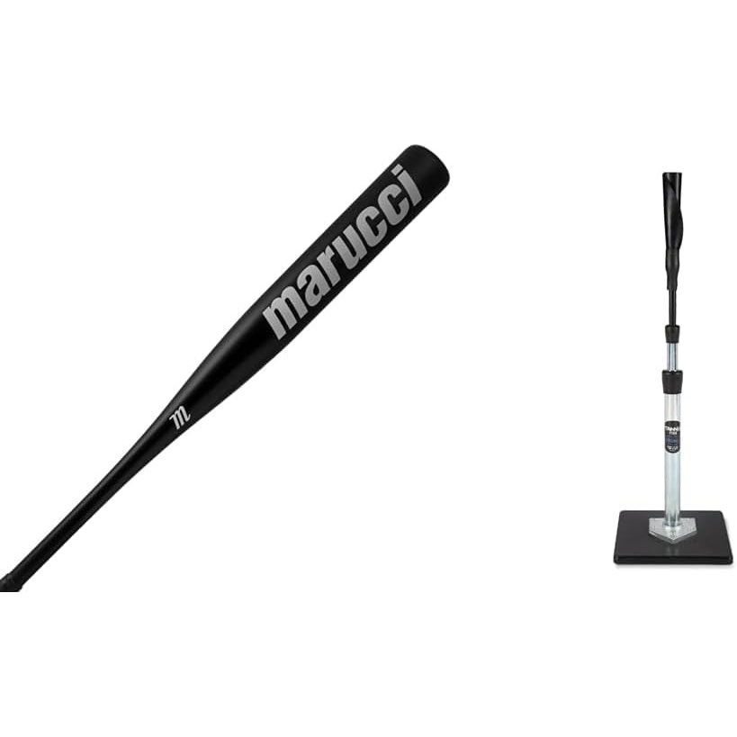 image:imageMarucci Aluminum Fungo MTRBFA3522 Tanner Batting Tee 2643 Adjustable with Composite Base and Tanner Tee Original Professional Style Batting Tee