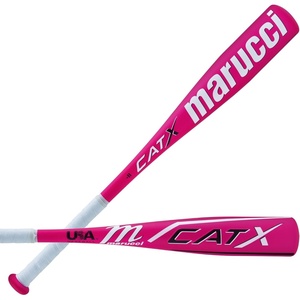 MARUCCI CATX USA -11 Aluminum TEE Ball BAT, Pink, 2 5/8″ Barrel, 26″ / 15 oz