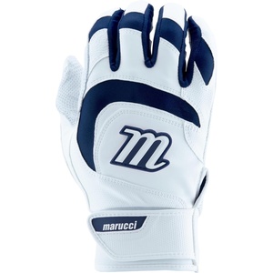 Marucci MARUCCI Signature Batting Glove V4(WHITE/NAVY BLUE)