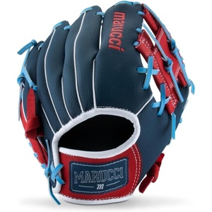 Marucci Swift Series Youth Baseball Glove, 10-10.5″ Game Ready Feel, Right & Left Hand Throw(NAVY BLUE/RED)