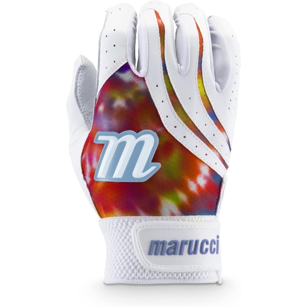 image:imageMarucci Iris Batting GlovesWHITEROYAL BLUE
